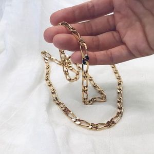 Vintage gold long chain necklace